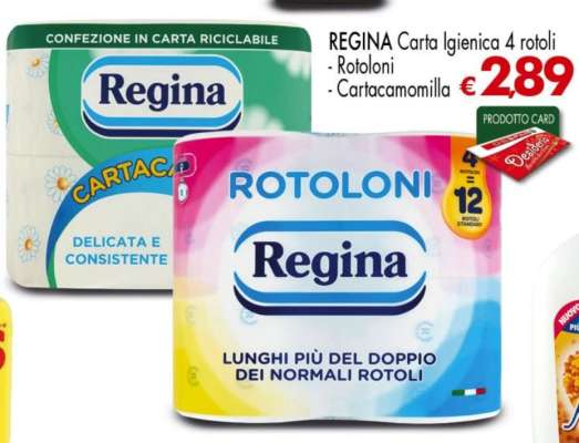 REGINA Carta Igienica 4 rotoli