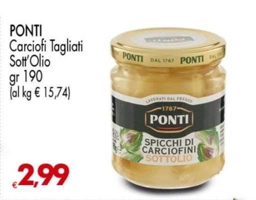 PONTI Carciofi Tagliati Sott’Olio
