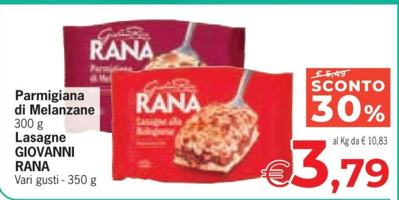Lasagne Giovanni Rana