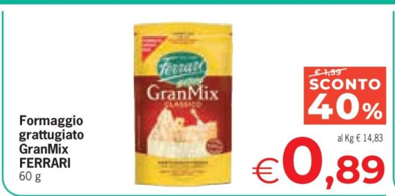 FORMAGGIO GRATTUGIATO GRANMIX FERRARI