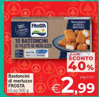 BASTONCINI DI MERLUZZO FROSTA