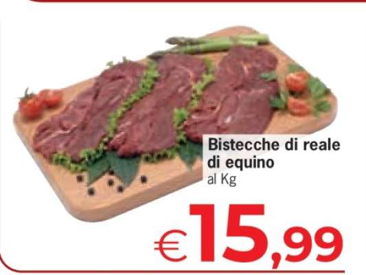 Bistecche di reale di equino