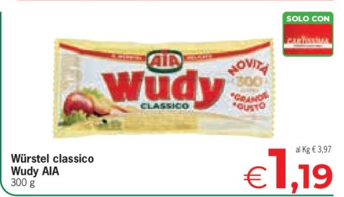 WÜRSTEL CLASSICO WUDY AIA