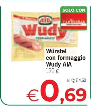 Würstel con formaggio Wudy AIA