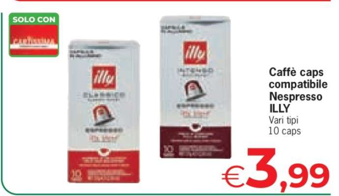 Caffè caps compatibile Nespresso ILLY