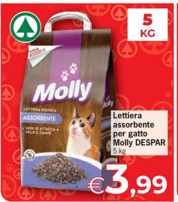 Lettiera assorbente per gatto Molly DESPAR