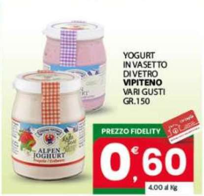 YOGURT IN VASETTO DI VETRO VIPITENO