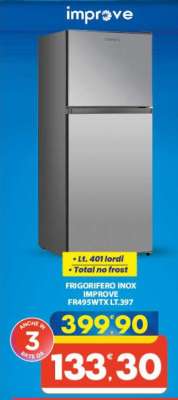FRIGORIFERO INOX IMPROVE FR495WTX LT.397
