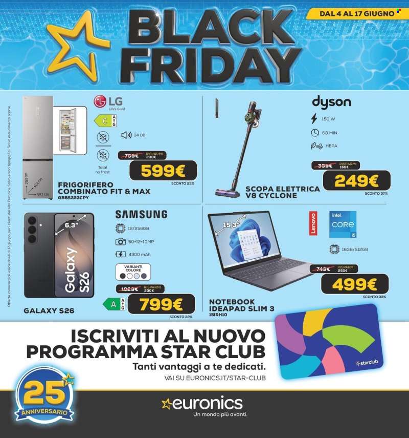 Volantino Euronics - 4/6/2026 - 17/6/2026.