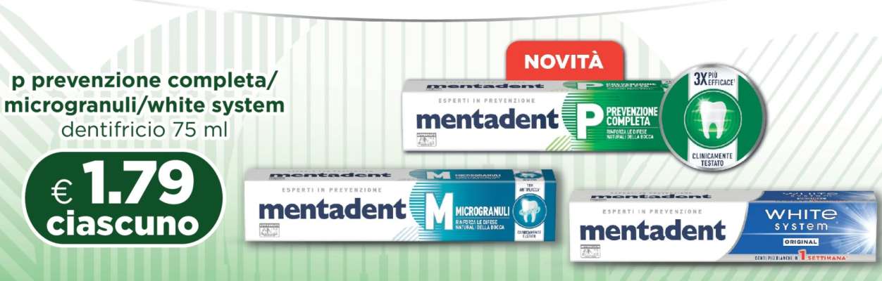 MENTADENT dentifricio 75 ml