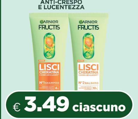 Garnier Fructis Lisci Cheratina Shampoo e Balsamo