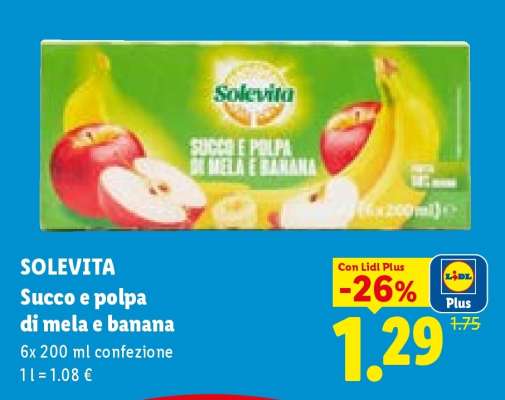 Solevita Succo e polpa di mela e banana