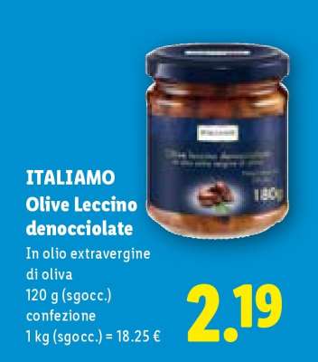 ITALIANO Olive Leccino denocciolate