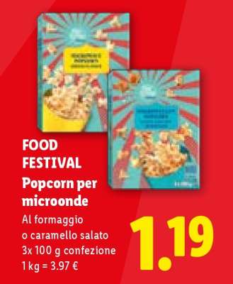 FOOD FESTIVAL Popcorn per microonde