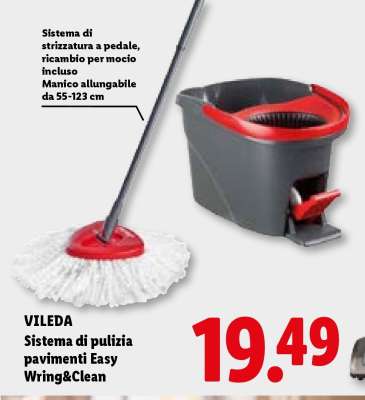 Vileda Sistema di pulizia pavimenti Easy Wring&Clean