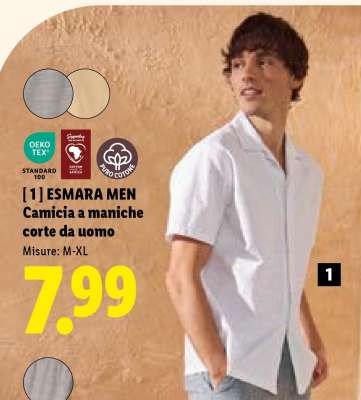 ESMARA MEN Camicia a maniche corte da uomo