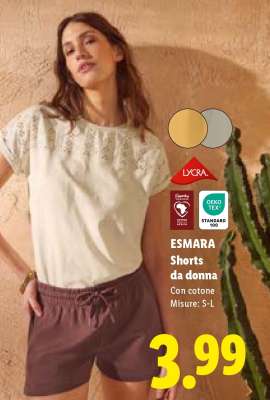 esmara Shorts da donna