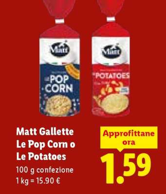 Matt Gallette Le Pop Corn o Le Potatoes