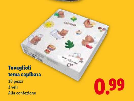 Tovaglioli tema capibara
