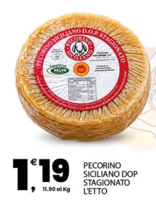PECORINO SICILIANO DOP STAGIONATO L'ETTO
