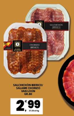 SALCHICHÓN IBERICO/SALAME CHORIZO VAN LOON