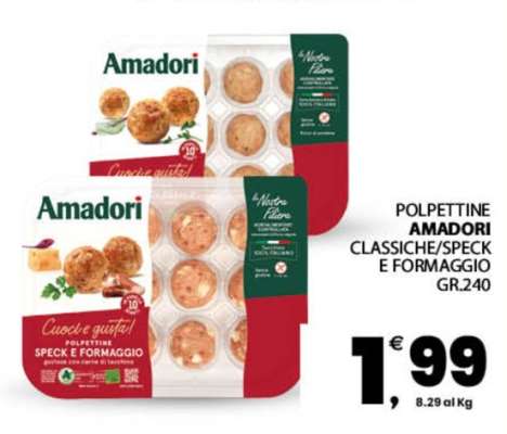 POLPETTINE AMADORI CLASSICHE/SPECK E FORMAGGIO