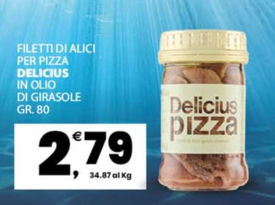 FILETTI DI ALICI PER PIZZA DELICIUS