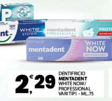 DENTIFRICIO MENTADENT WHITE NOW/PROFESSIONAL