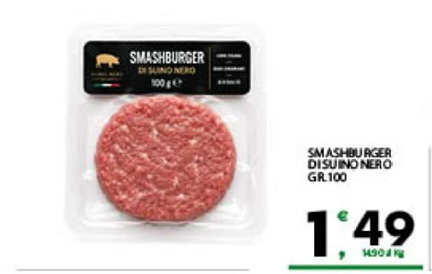 SMASHBURGER DI SUINO NERO GR.100