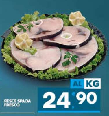 Pesce spada fresco
