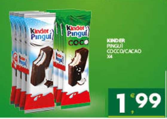 KINDER PINGUI COCO/CACAO X4