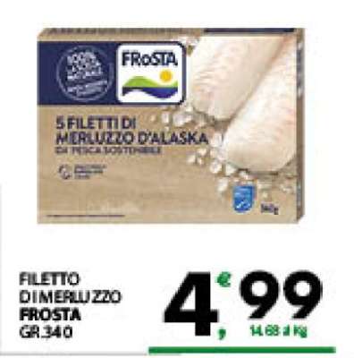 FILETTO DI MERLUZZO FROSTA GR.340