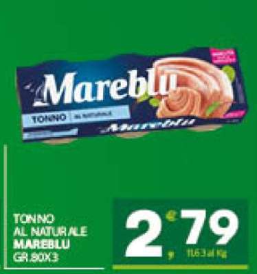 TONNO AL NATURALE MAREBLU GR.80X3