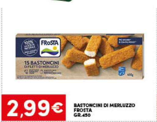 BASTONCINI DI MERLUZZO FROSTA