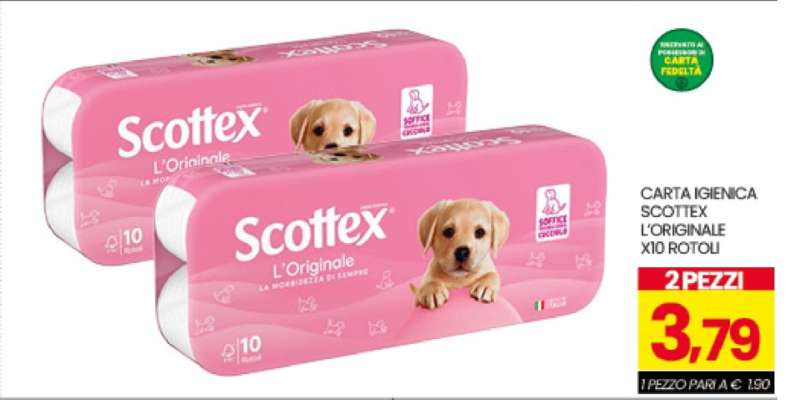 CARTA IGIENICA SCOTTEX L'ORIGINALE X10 ROTOLI