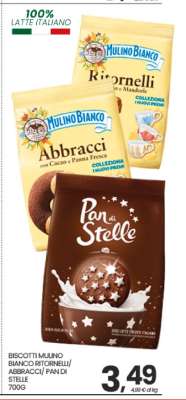 BISCOTTI MULINO BIANCO RITORNELLI/ ABBRACCI/ PAN DI STELLE