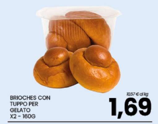 BRIOCHES CON TUPPO PER GELATO