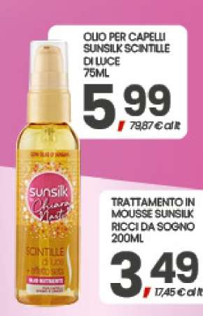 OLIO PER CAPELLI SUNSILK SCINTILLE DI LUCE