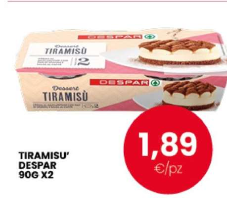 TIRAMISU' DESPAR 90G X2