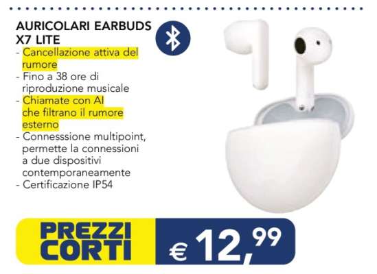 AURICOLARI EARBUDS X7 LITE
