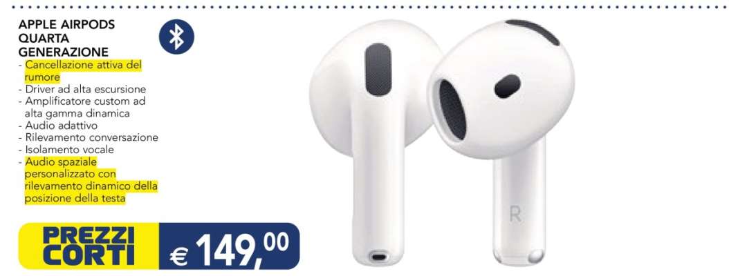 APPLE AIRPODS QUARTA GENERAZIONE