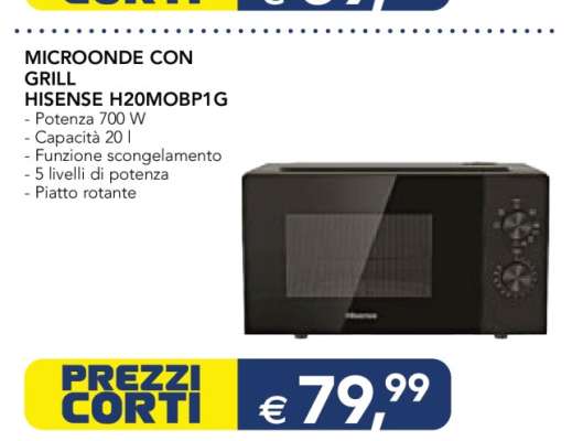 MICROONDE CON GRILL HISENSE H20MOBP1G