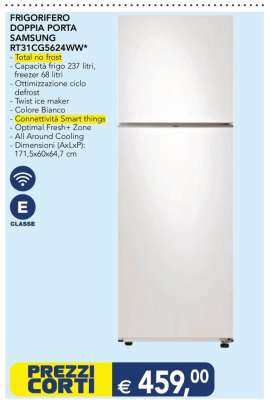 FRIGORIFERO DOPPIA PORTA SAMSUNG RT31CG5624WW