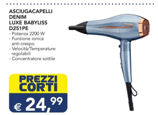 ASCIUGACAPELLI DENIM LUXE BABYLISS D251PE