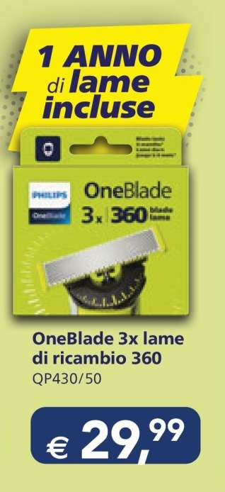 OneBlade 3x lame di ricambio 360