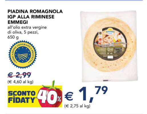 PIADINA ROMAGNOLA IGP ALLA RIMINESE EMMEGI