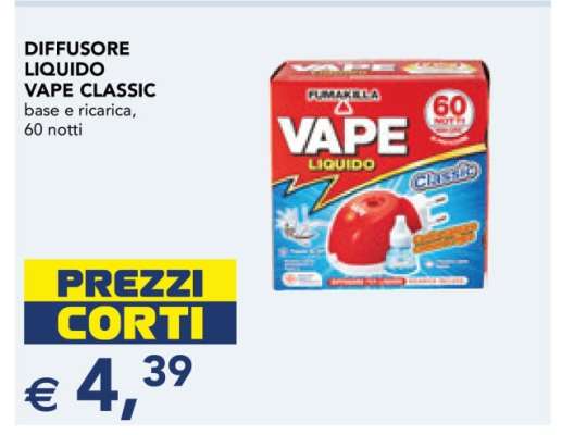 DIFFUSORE LIQUIDO VAPE CLASSIC