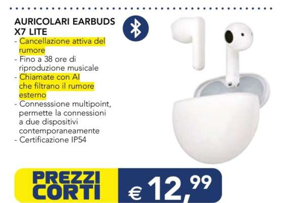 AURICOLARI EARBUDS X7 LITE