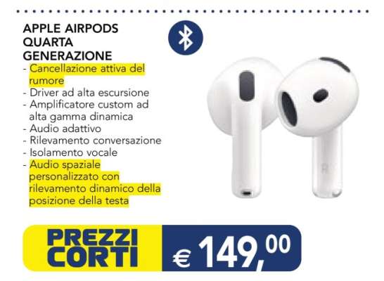 APPLE AIRPODS QUARTA GENERAZIONE