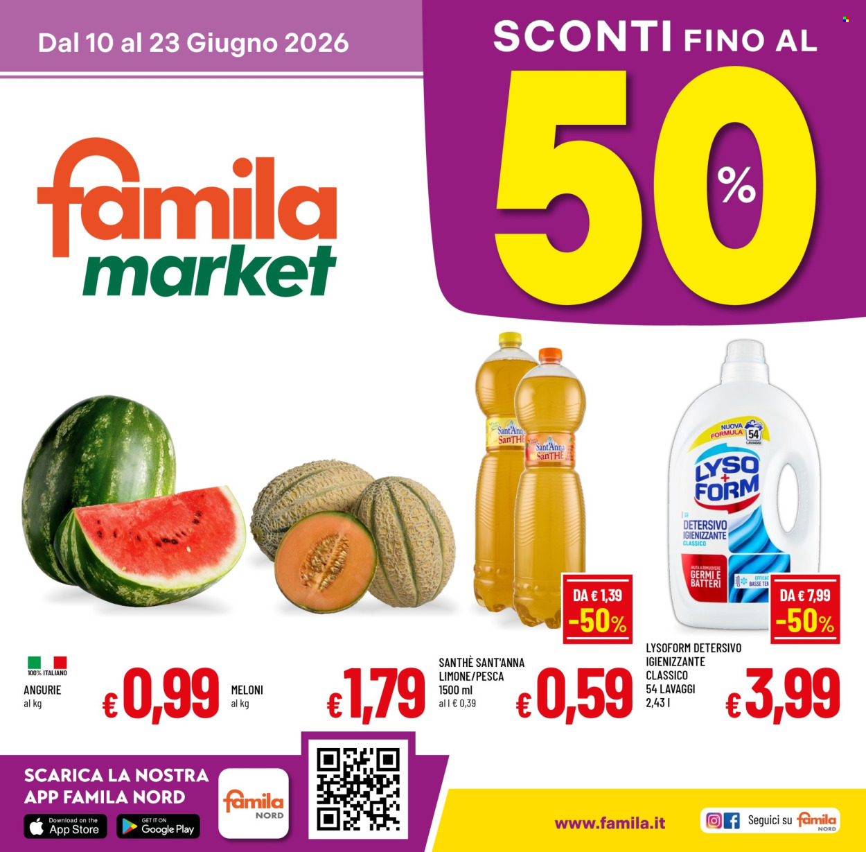 Volantino Famila - 10/6/2026 - 23/6/2026. Pagina 1
